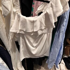 Elegant White Ruffle Top